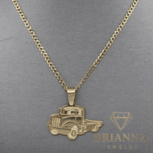14k CZ 🇩🇴 RD Map Pendant W/ Hollow Franco Chain (18″ Inches) – Brianna Jewelry joya brianna jewelry