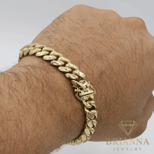 14 k Miami SOLID Cuban Brecelet (10MM) – Brianna Jewelry joya brianna jewelry