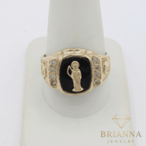 14K Santa Muerte CZ Ring – Brianna Jewelry joya brianna jewelry